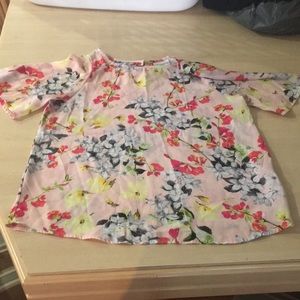 Liz Claiborne Pink Floral Top